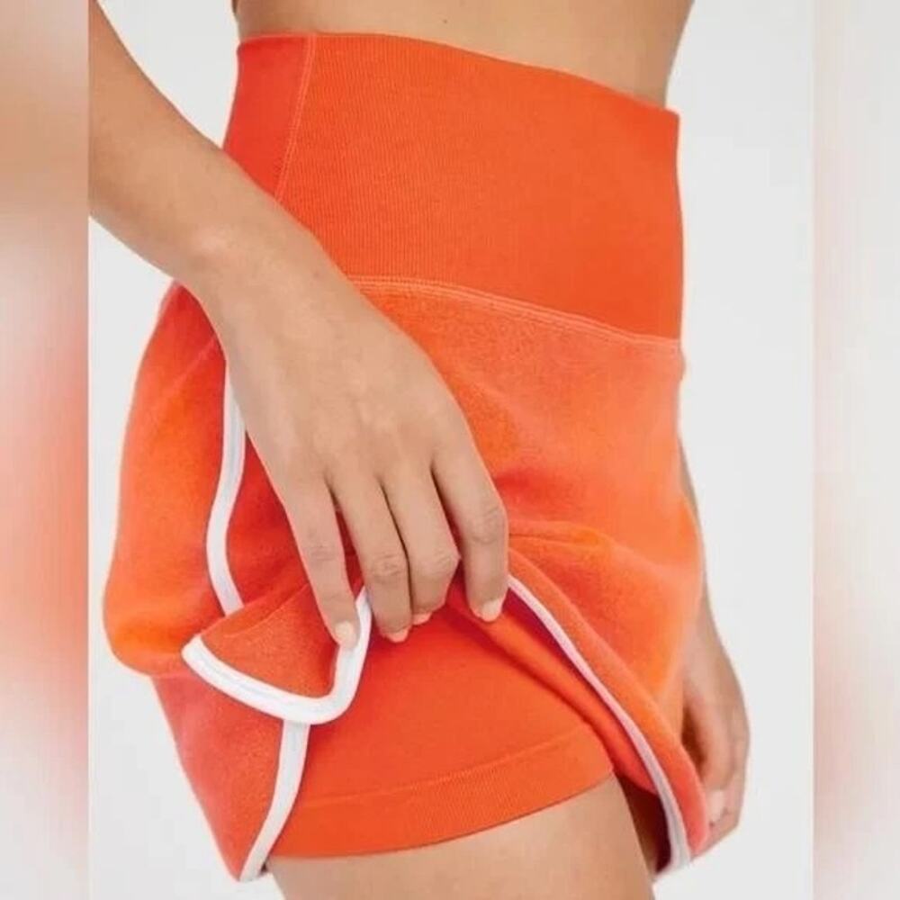 [Aerie] Offline Orange Hole in One Terry Cloth Mini Skort Hidden Shorts Size XL